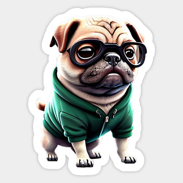 Pug in hoodie on sale
